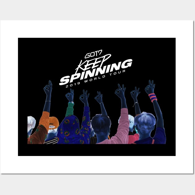 OKAY GOT7 KEEP SPINNING Wall Art by shiteter